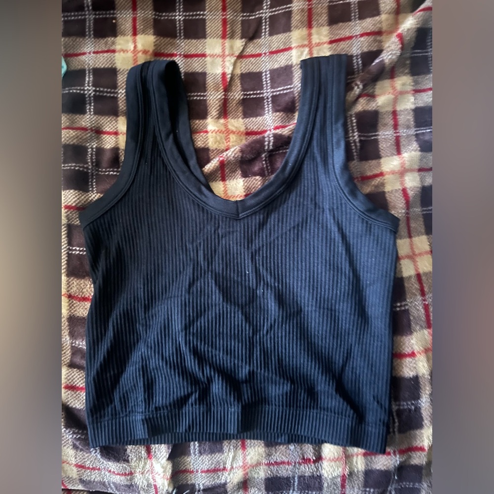 5/$25 Rue21 Black Ribbed Tank Top - Picture 2 of 3